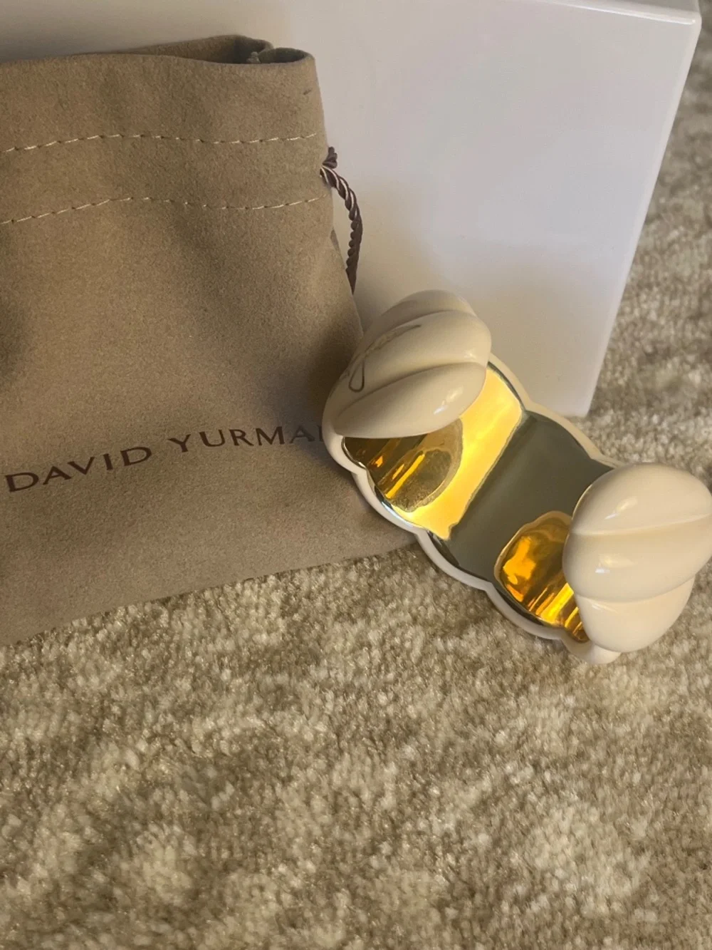 David Yurman Sculpted Cable Resin Bracelet Cuff -  Ivory-colored - Picture 8 of 16